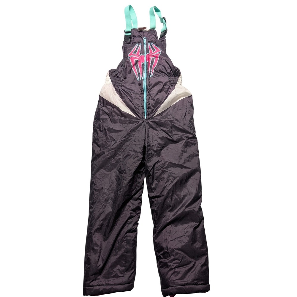 Marvel Spider-Gwen Kids Snow Bib Purple Insulated Ski Pants Size 5/6
